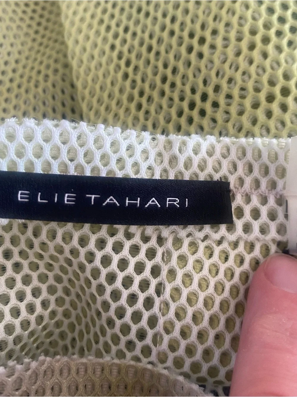 Elie Tahari Ally Dress Soft Citrus Detachable Mesh Skirt Overlay Size 2
